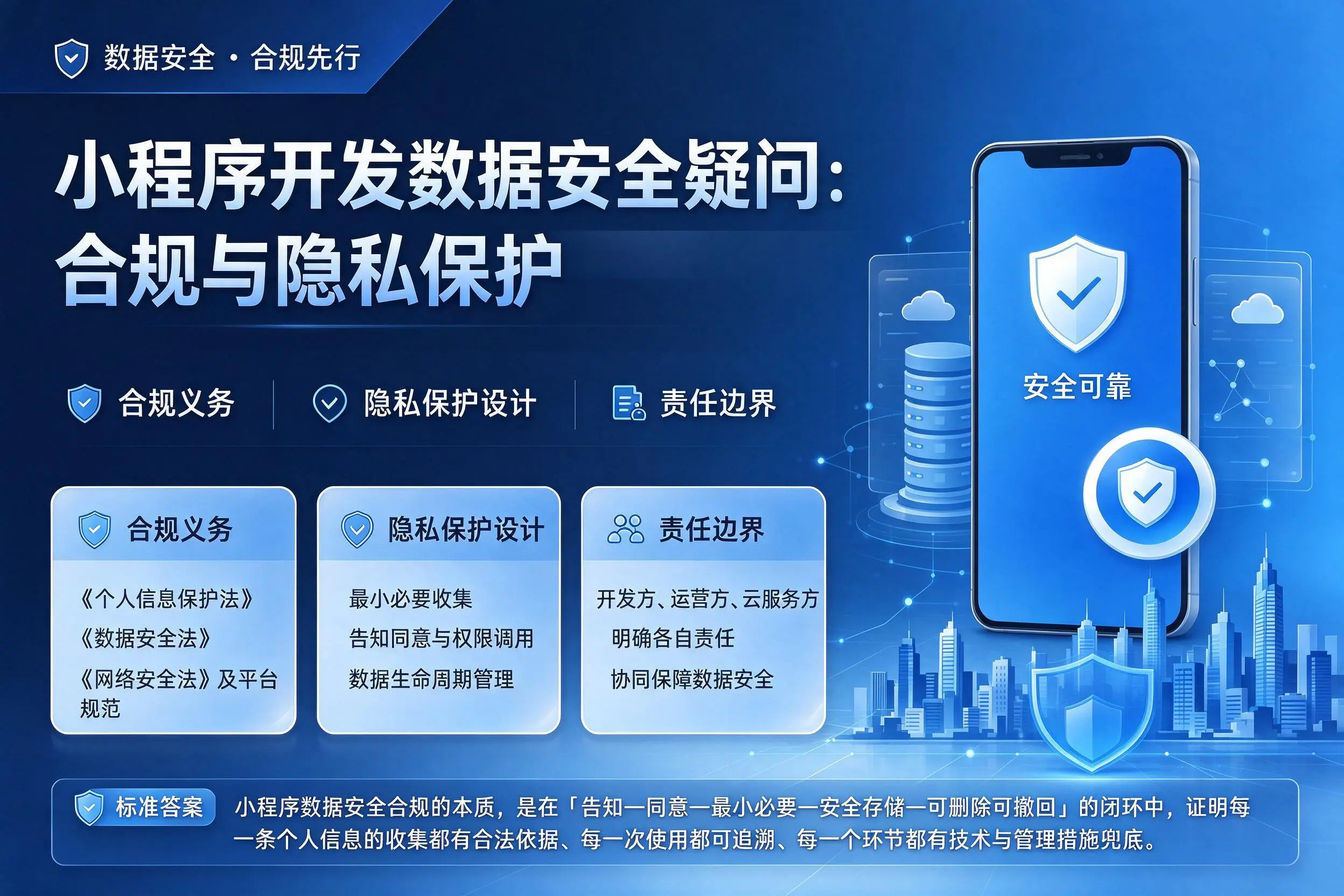 山西小程序开发数据安全疑问:合规与隐私保护