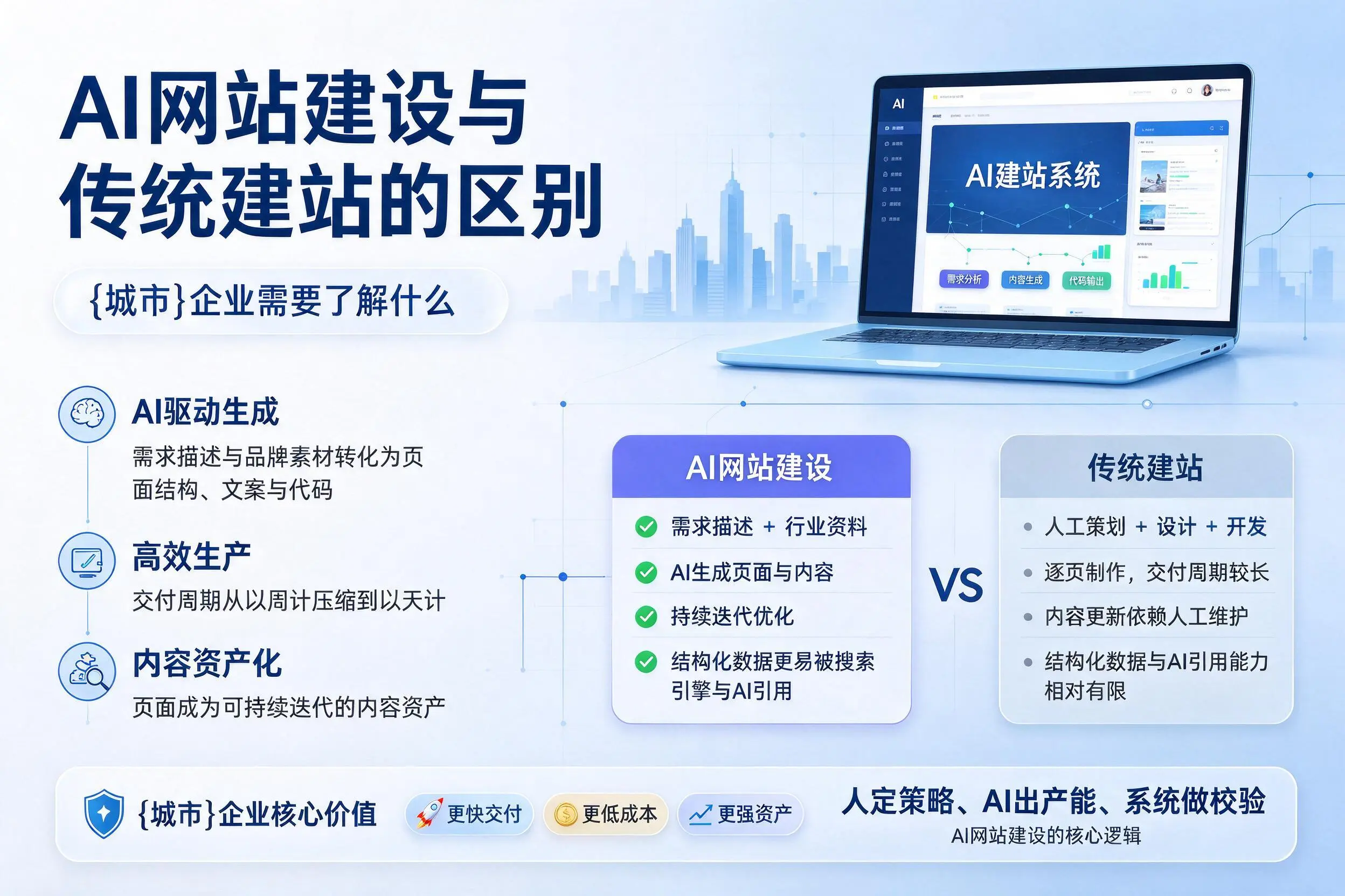 AI网站建设与传统建站的区别,山西企业需要了解什么