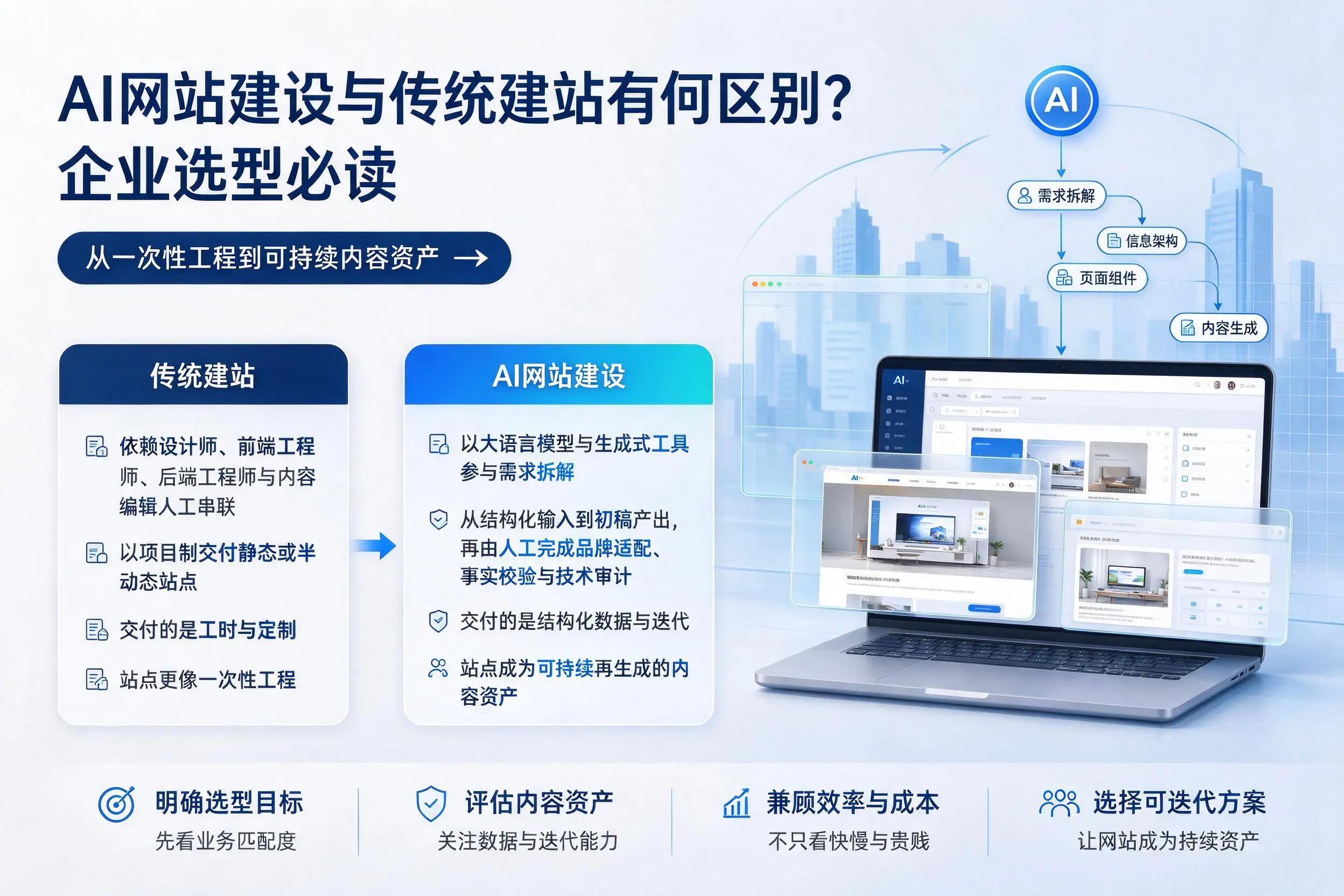 AI网站建设与传统建站有何区别?山西企业选型必读