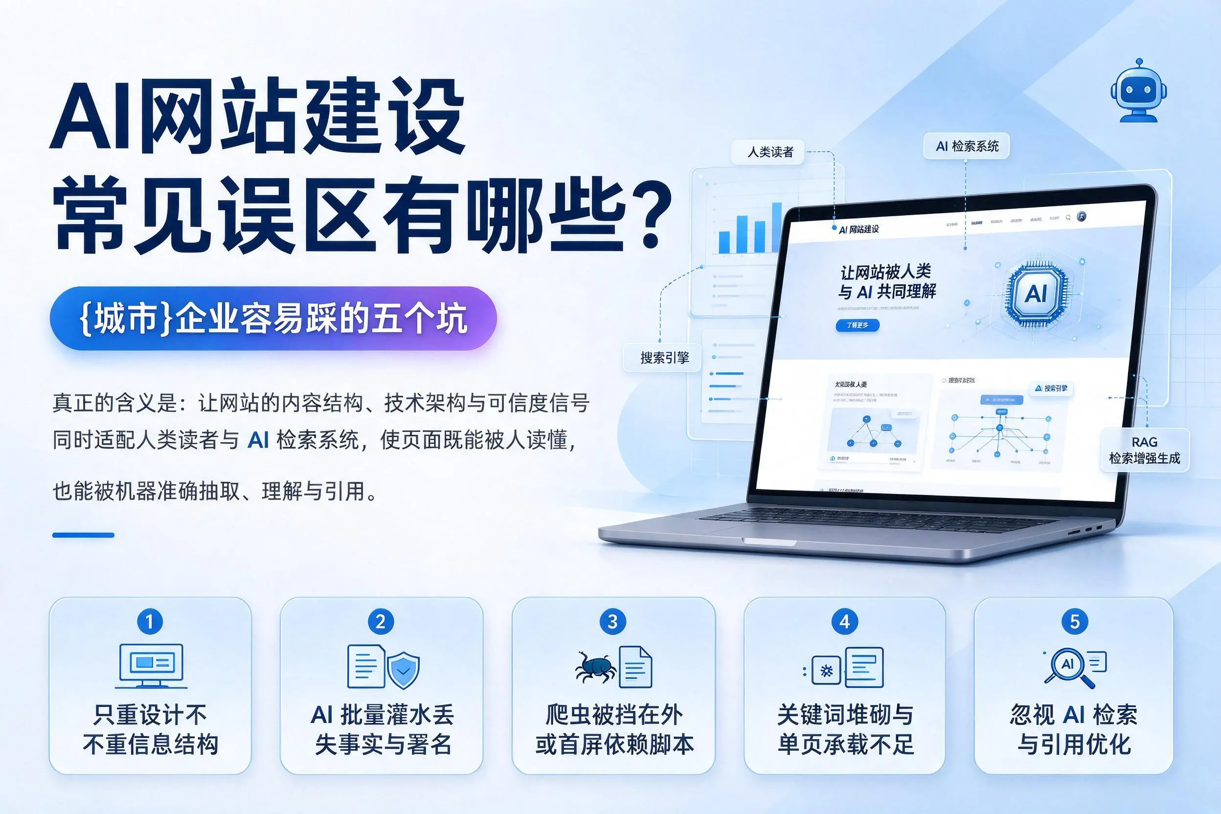 AI网站建设常见误区有哪些?山西企业容易踩的五个坑