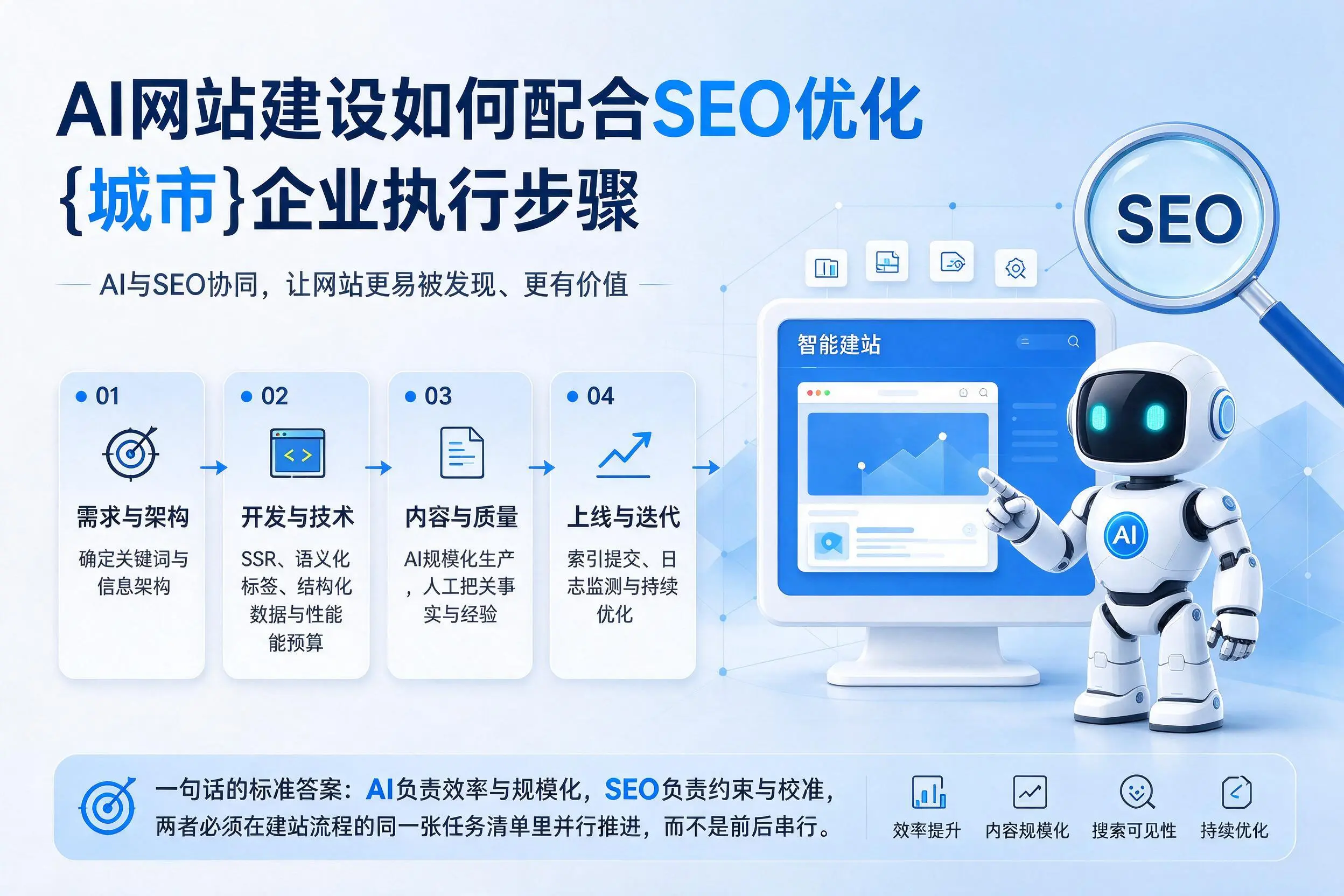 AI网站建设如何配合SEO优化,山西企业执行步骤