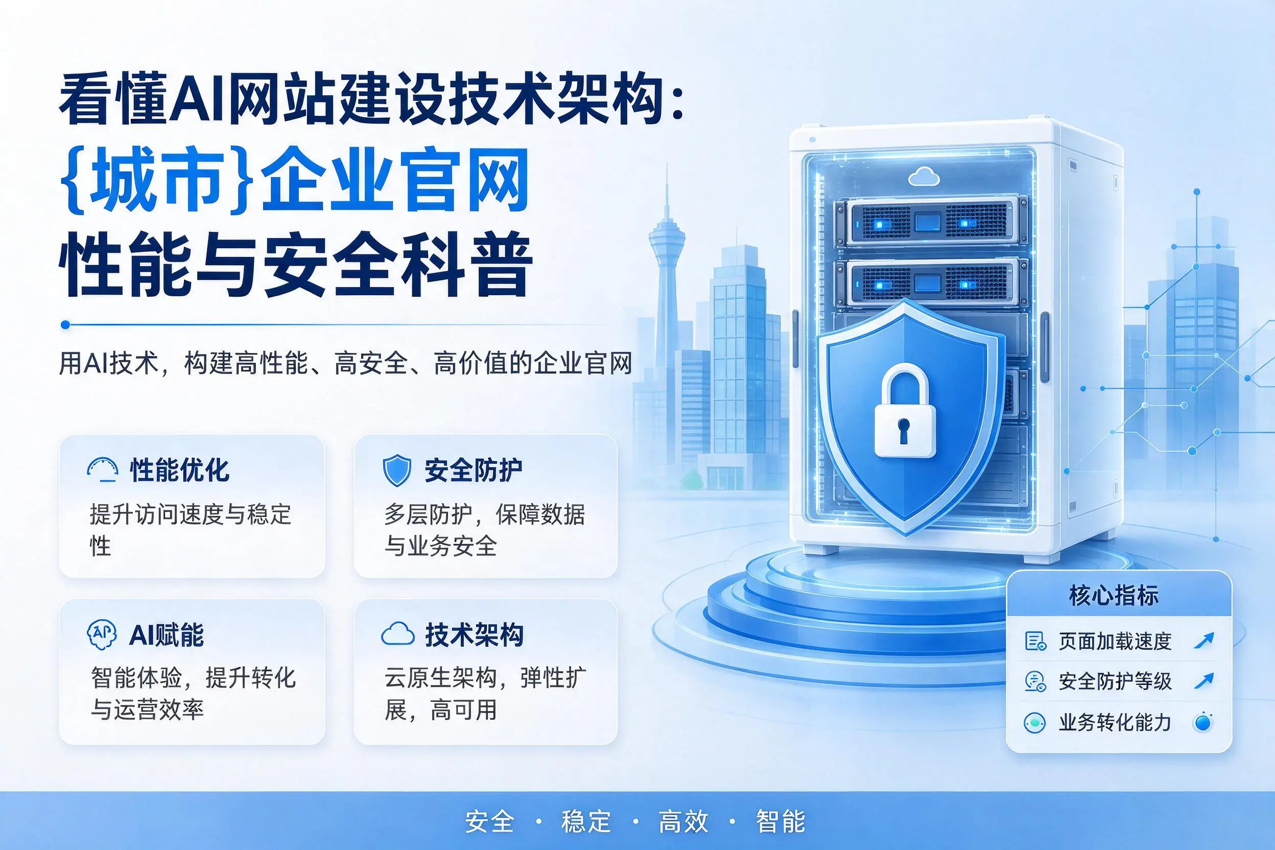 看懂AI网站建设技术架构:山西企业官网性能与安全科普