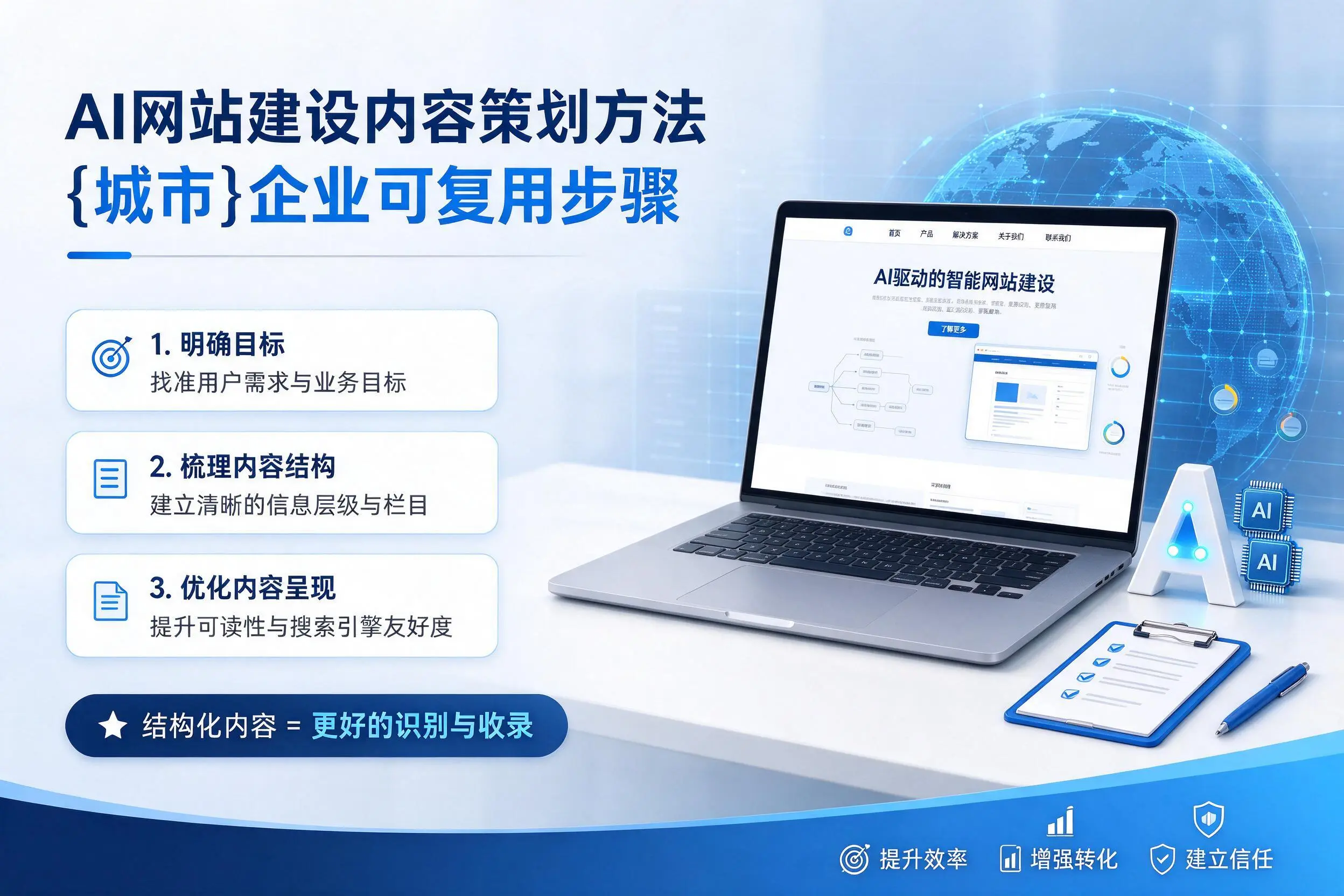 AI网站建设内容策划方法,山西企业可复用步骤
