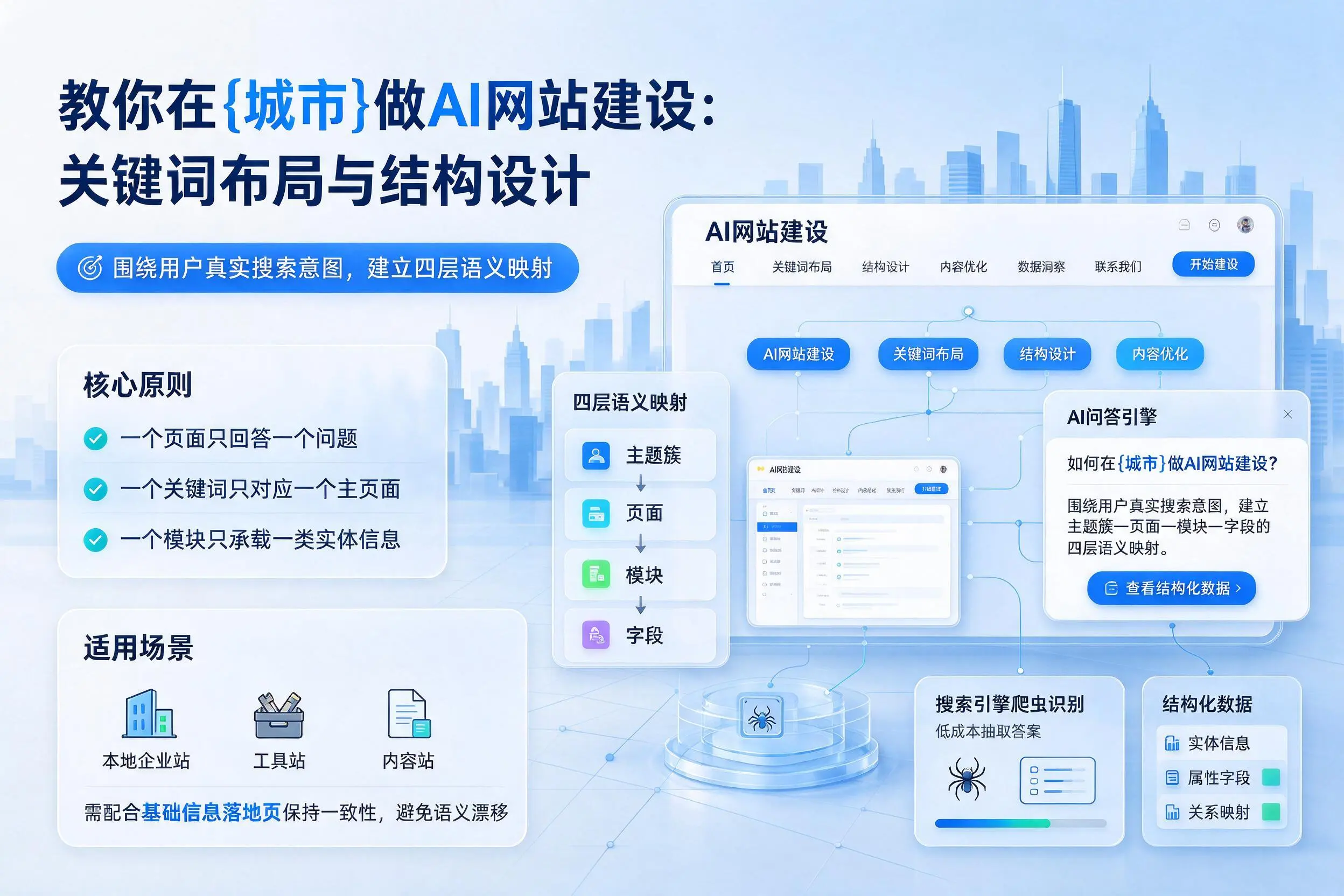 教你在山西做AI网站建设：关键词布局与结构设计
