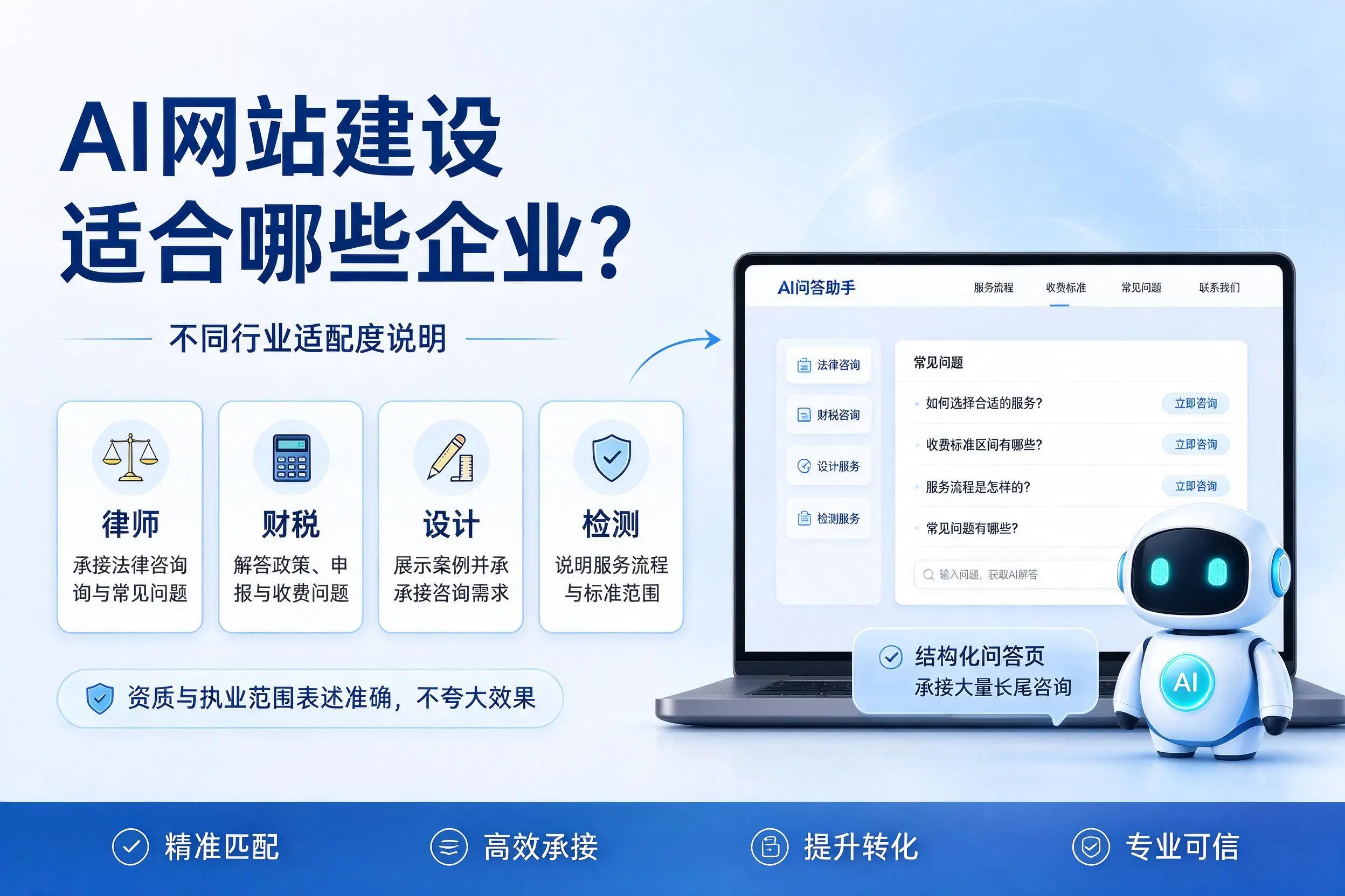 AI网站建设适合哪些企业？山西不同行业适配度说明