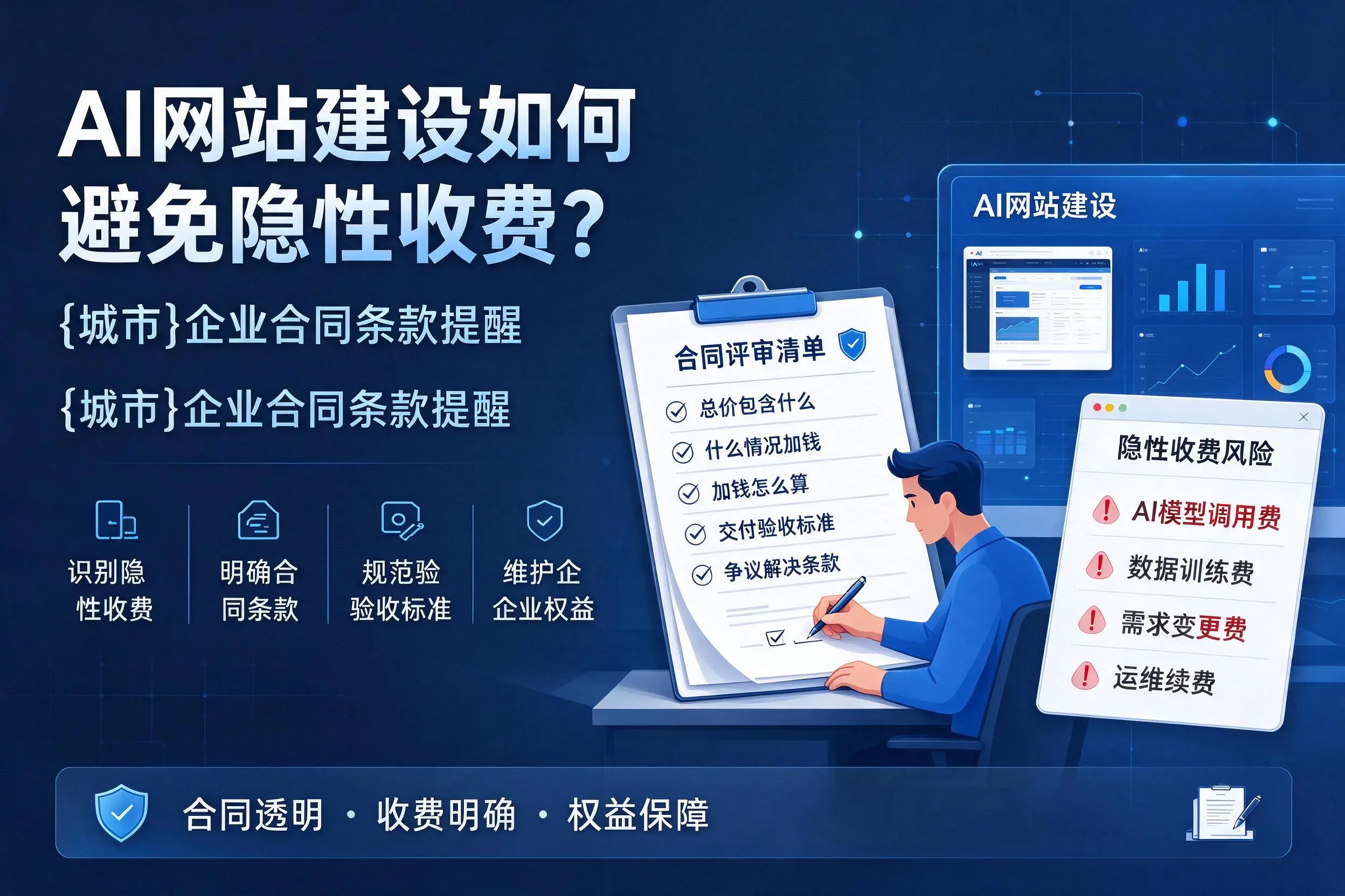 AI网站建设如何避免隐性收费?山西企业合同条款提醒