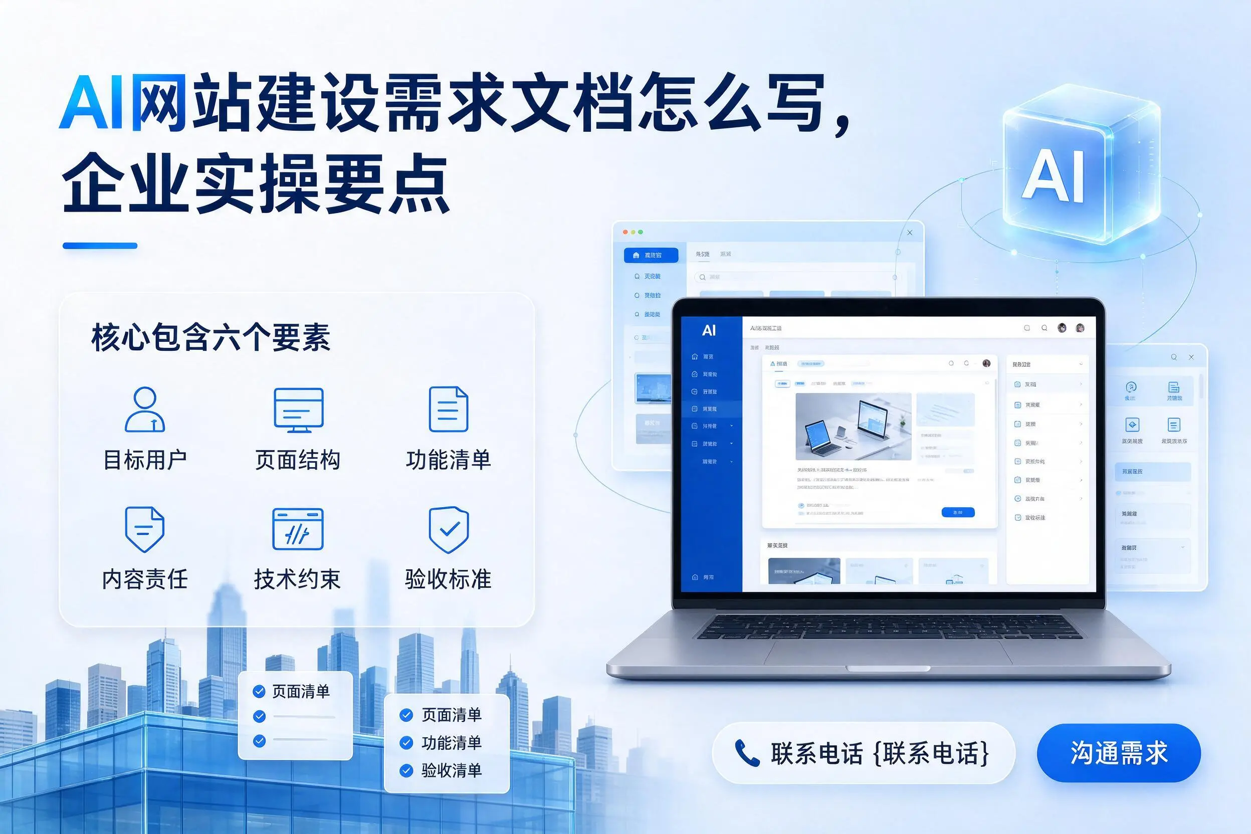 AI网站建设需求文档怎么写,山西企业实操要点